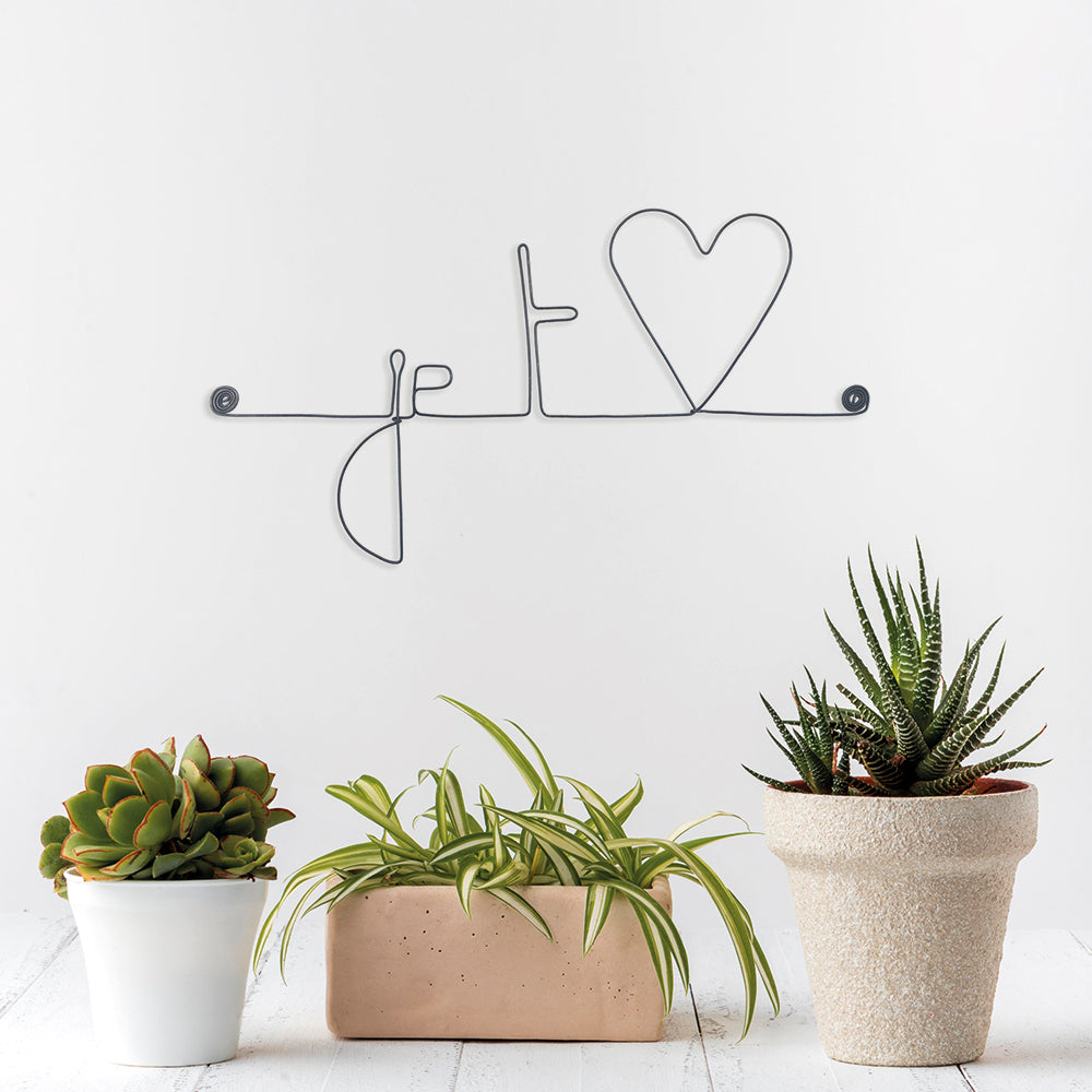Message et forme en fil de fer