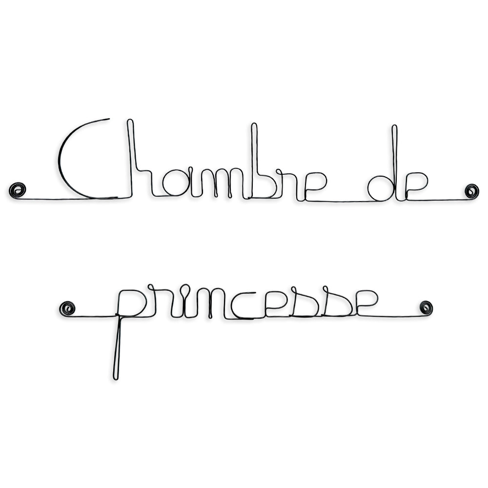 Message simple en fil de fer