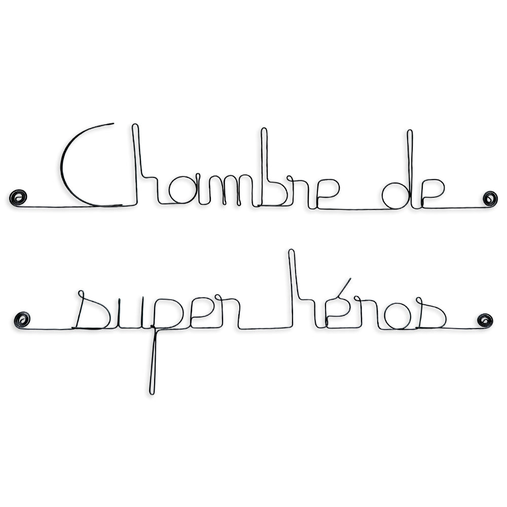 Message simple en fil de fer