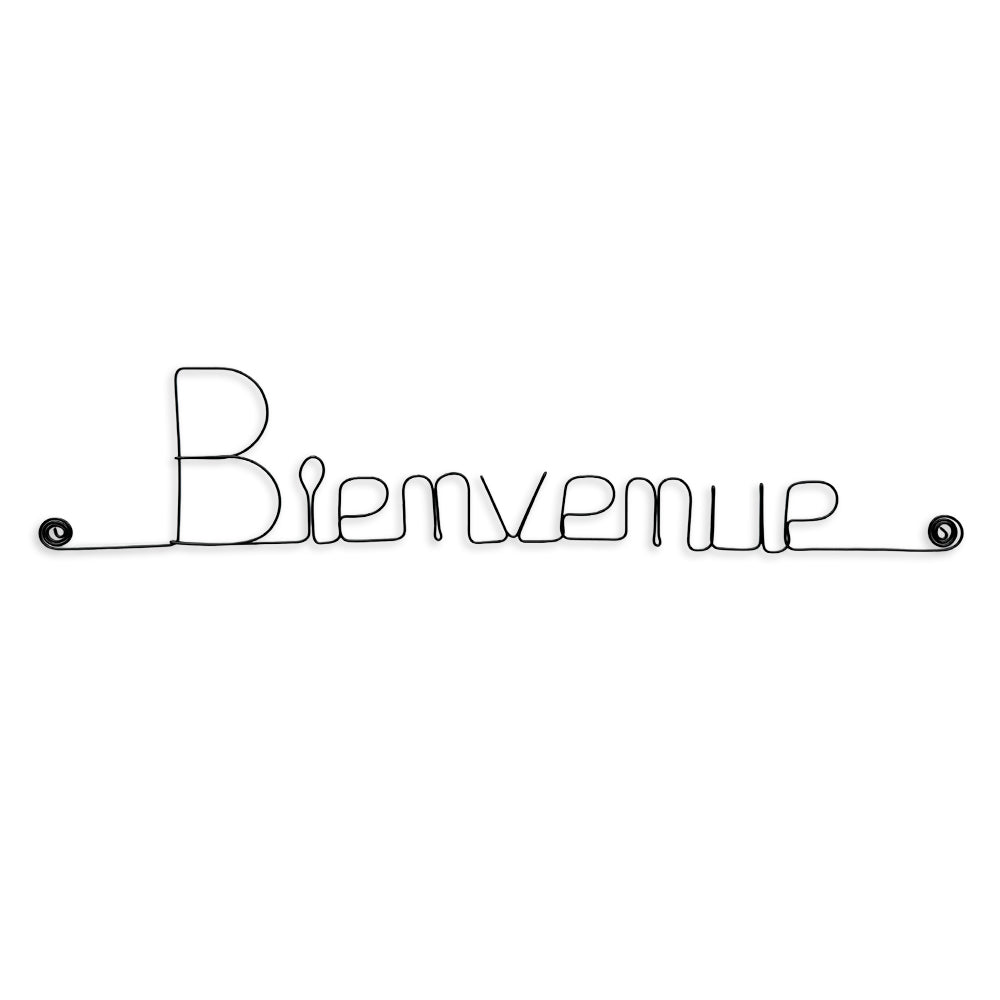 "Welcome" simple wire message - pin up - Wall jewelry