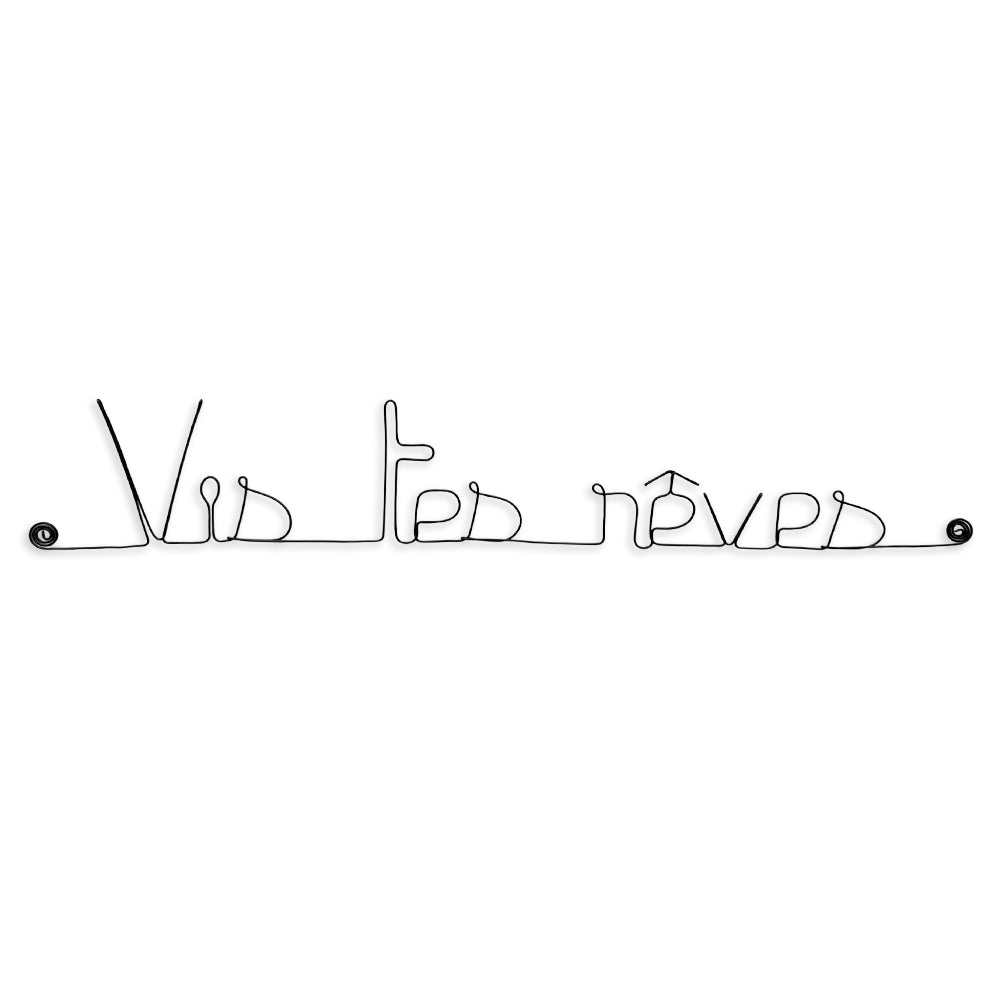 Message simple en fil de fer