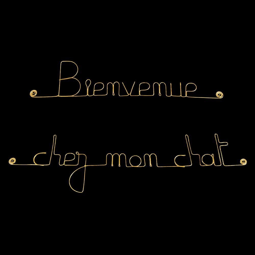 Message simple en fil de fer