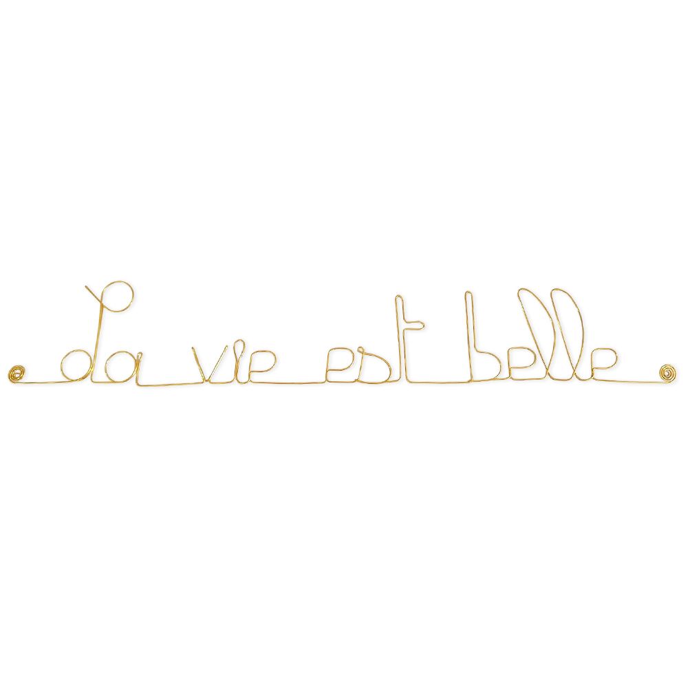 "Life is beautiful" wire art - to pin - Wall jewelry