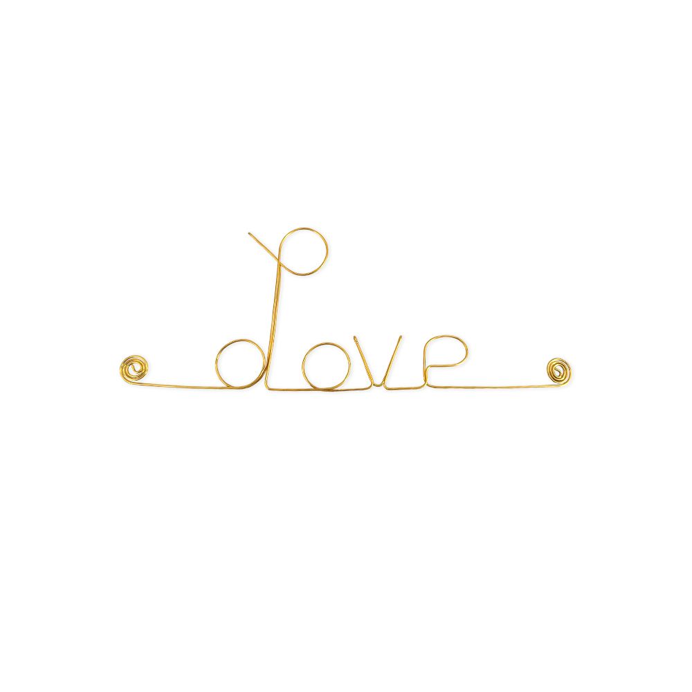 "Love" wire art message - pin up - Wall Jewellery