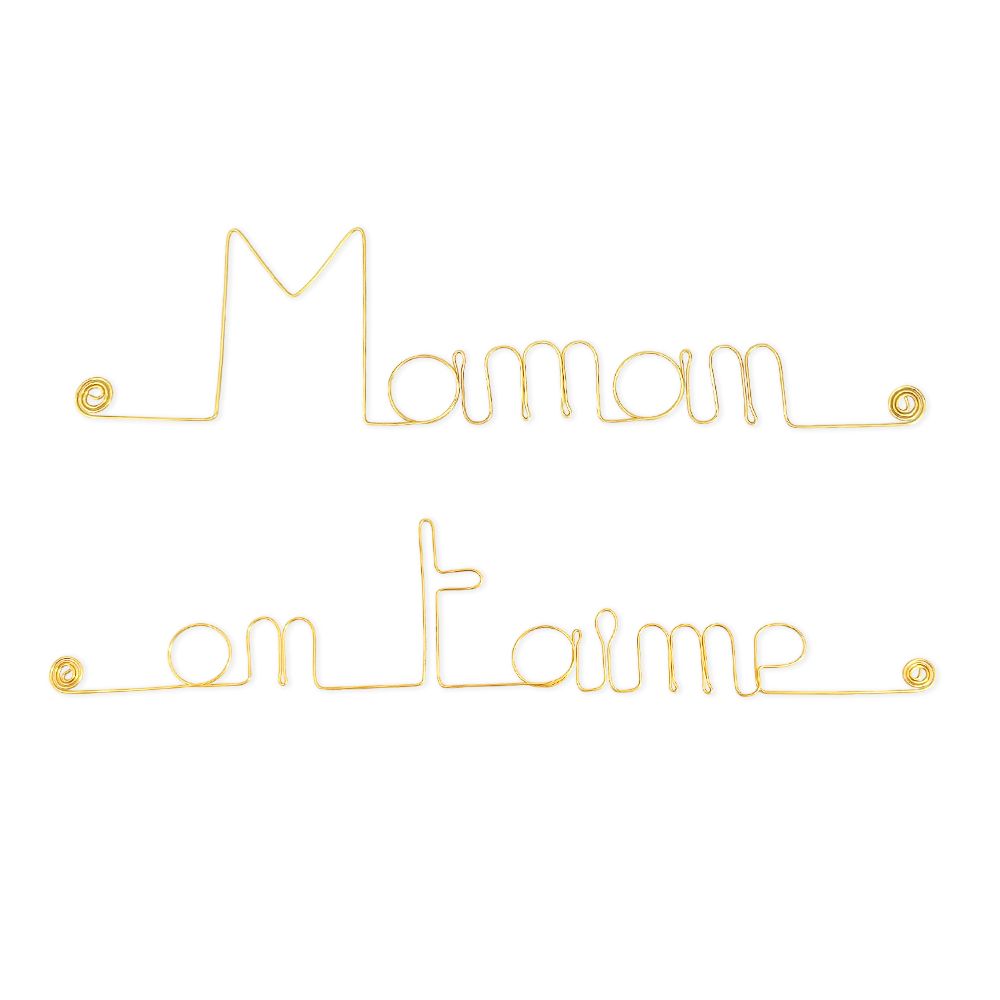 Message simple en fil de fer