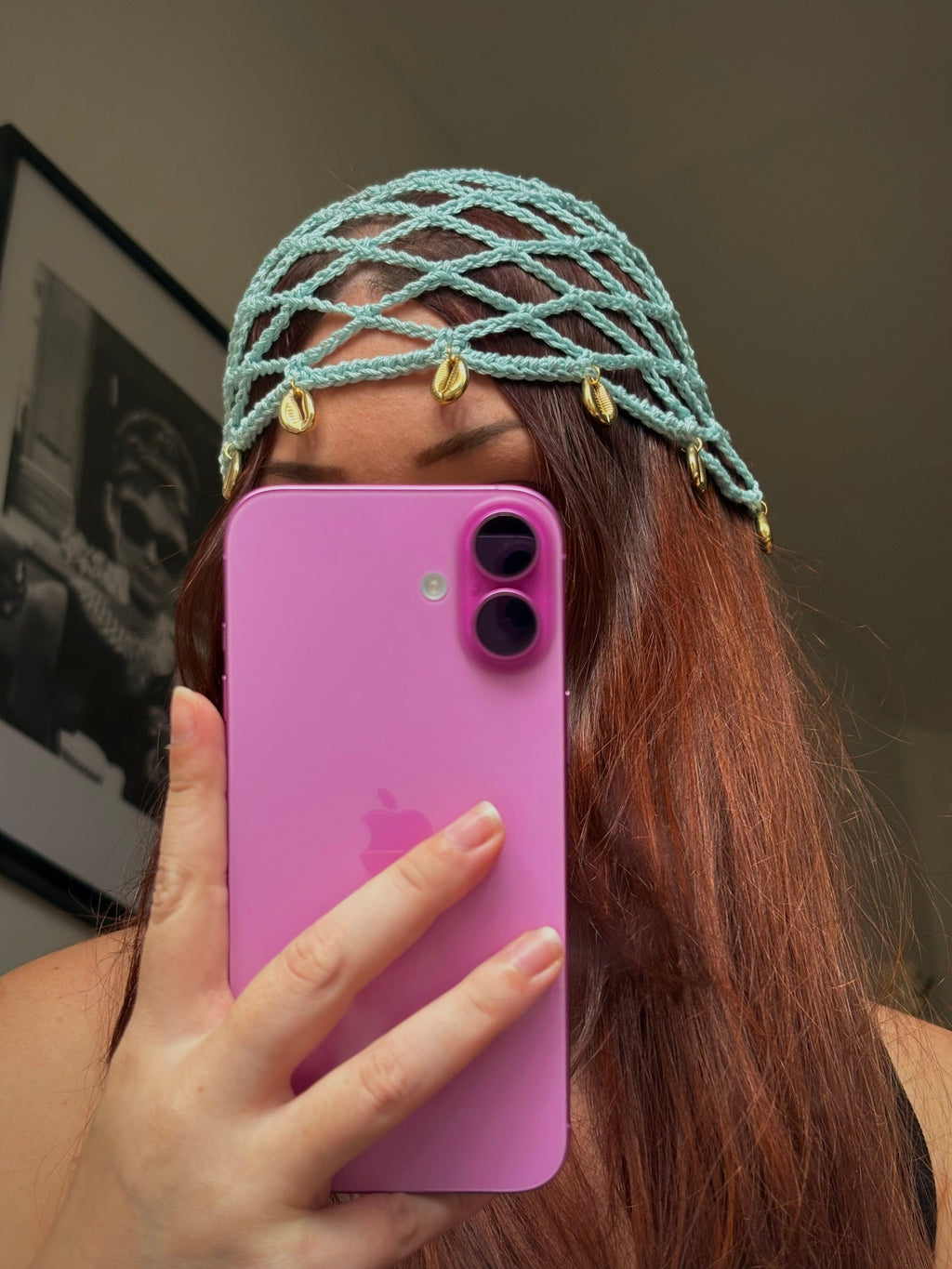 Mesh hat perlé