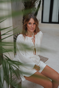 WHITE STRIPED BLOUSE ~ GARIS