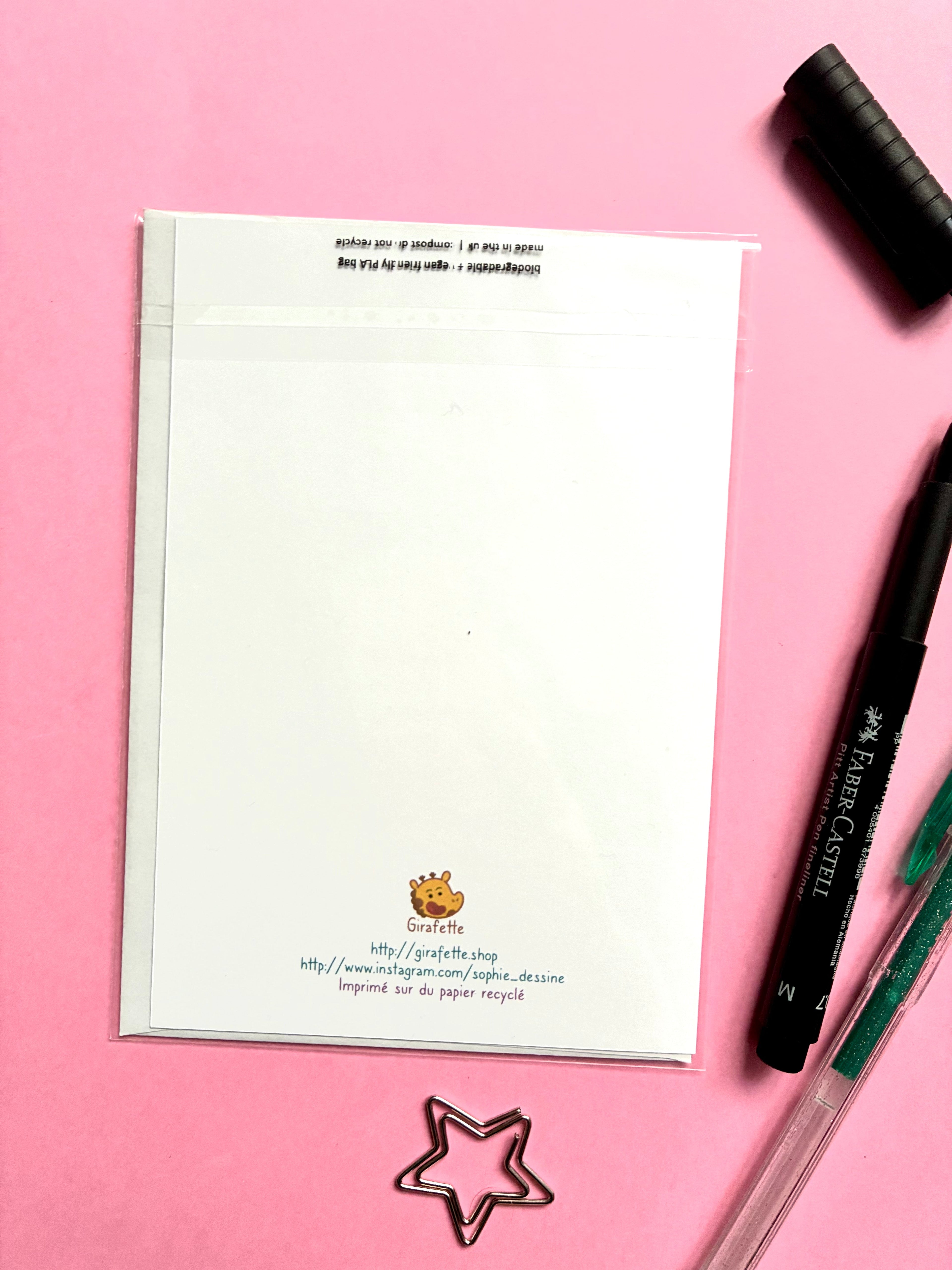 Carte «Il ne faut jamais garder les je t’aime »