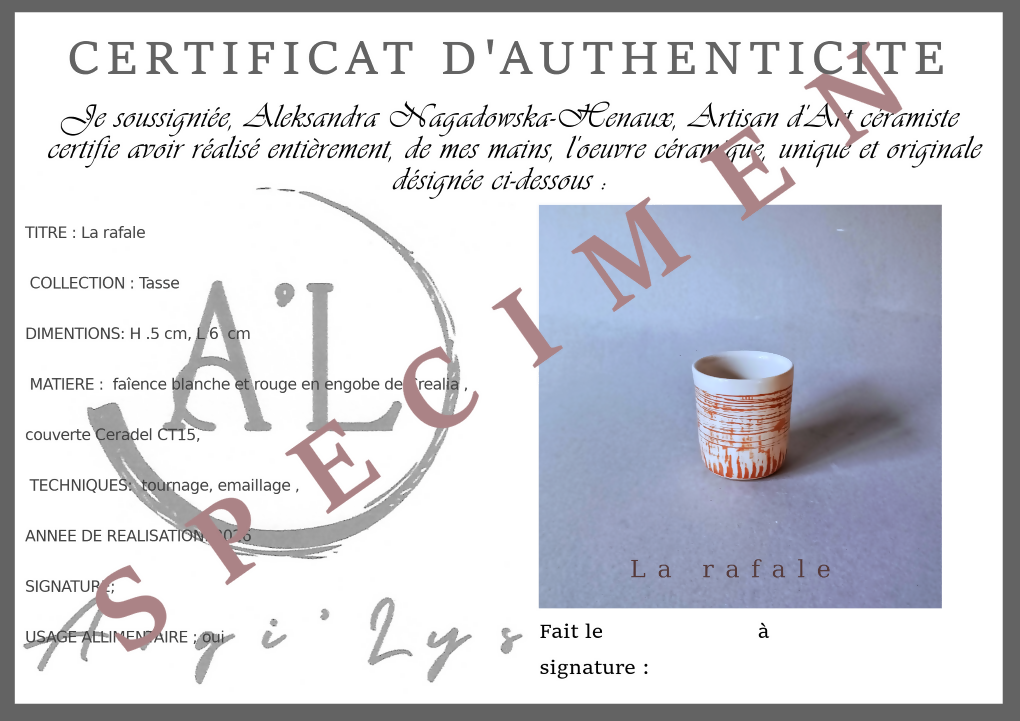 Tasse La rafale