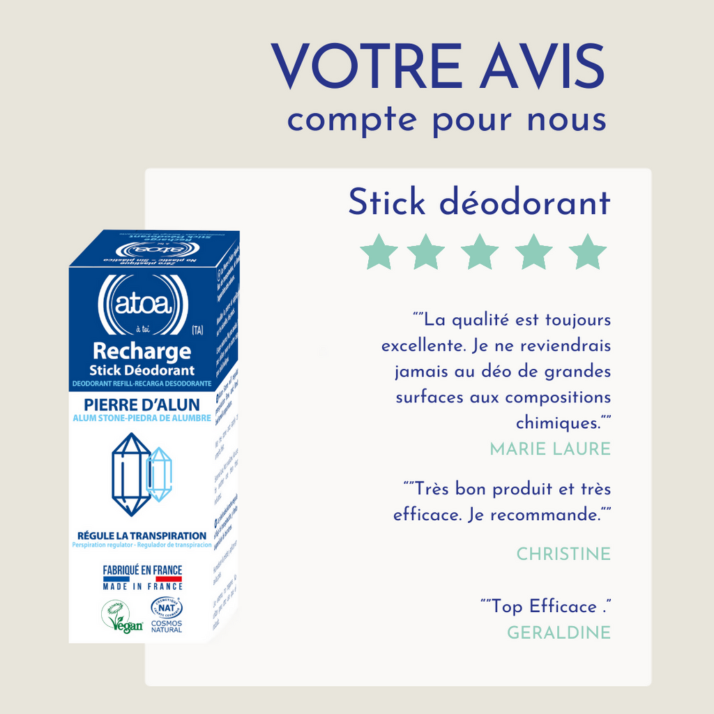 ATOA - Refill Stick 100g COSMOS NAT certified