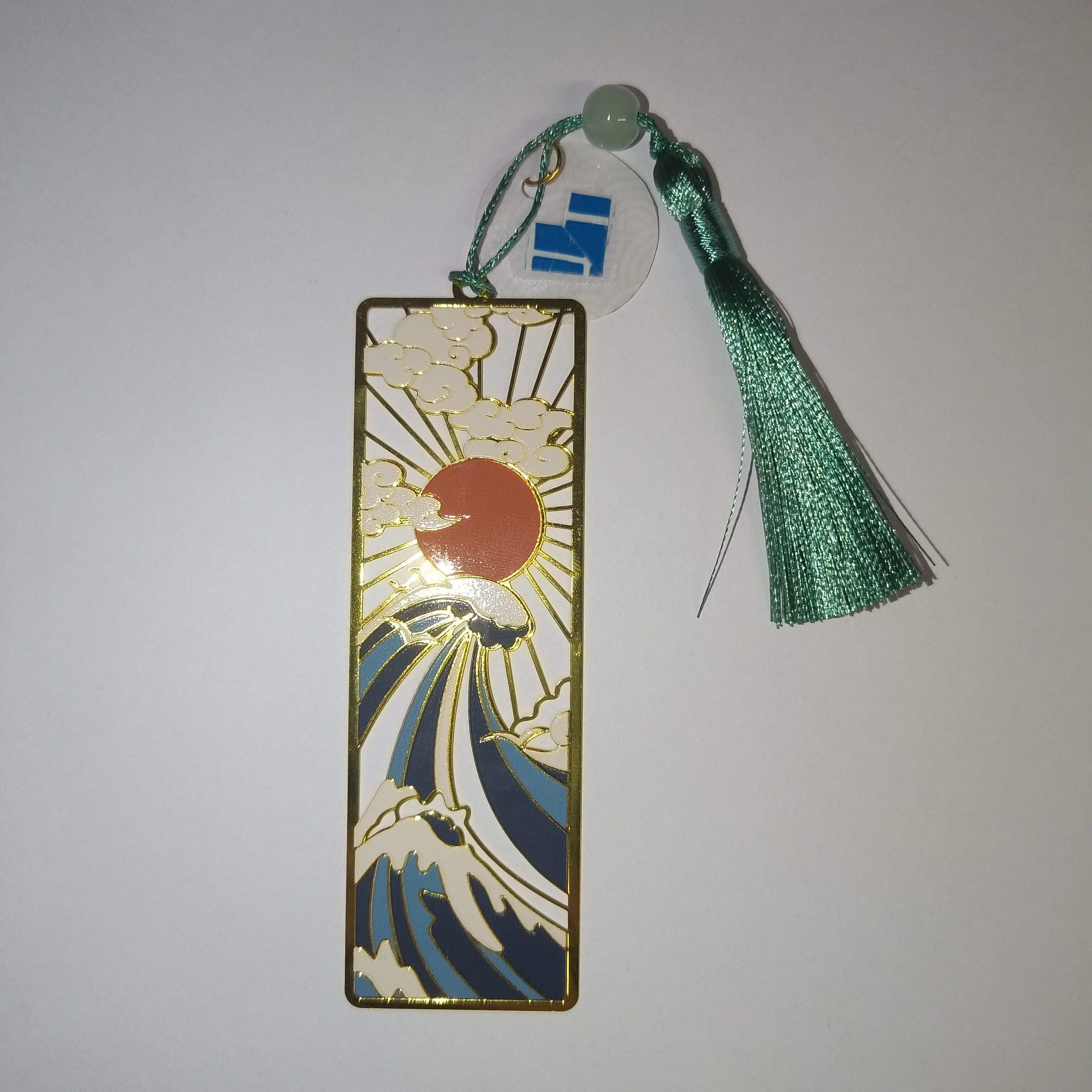 ORI025 Marque-page métal ou bois origami avec motif japonais