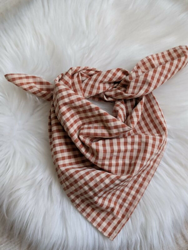 Foulard bébé enfant double gaze motifs gris