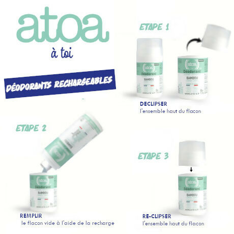 ATOA - RECHARGE Roll-on deodorant Bamboo - COSMOS ORGANIC