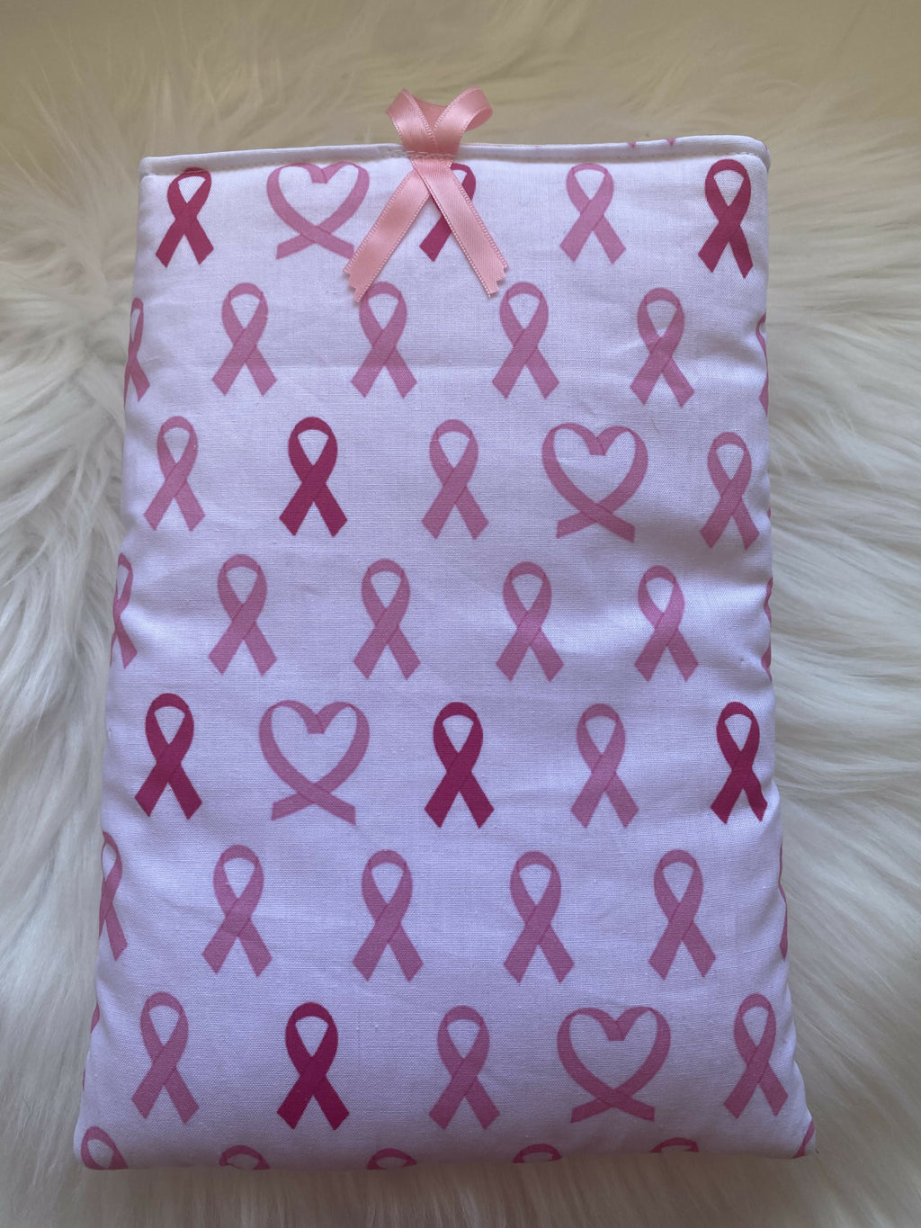 FABRIC BOOK COVER PINK OCTOBER €2.50 donated to MON BONNET ROSE