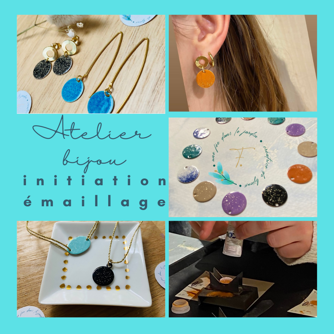 atelier individuel créatif initiation à l'émail et création d'un bijou unique