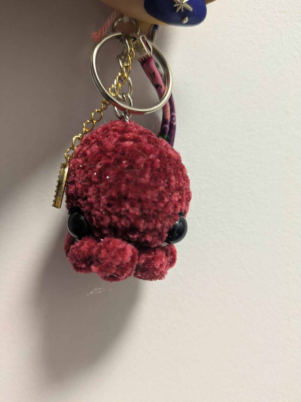 Porte clé poulpe + breloques