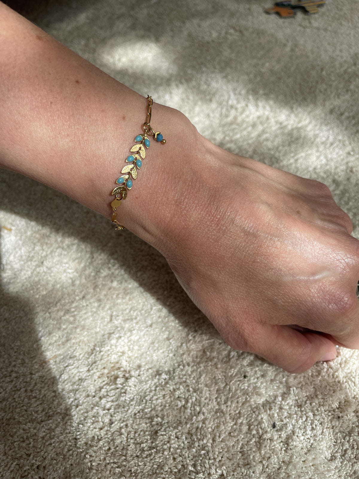 Blue spike bracelet