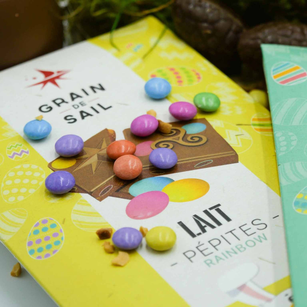 Tablette de chocolat au lait Pépites Rainbow - 100G - BIO