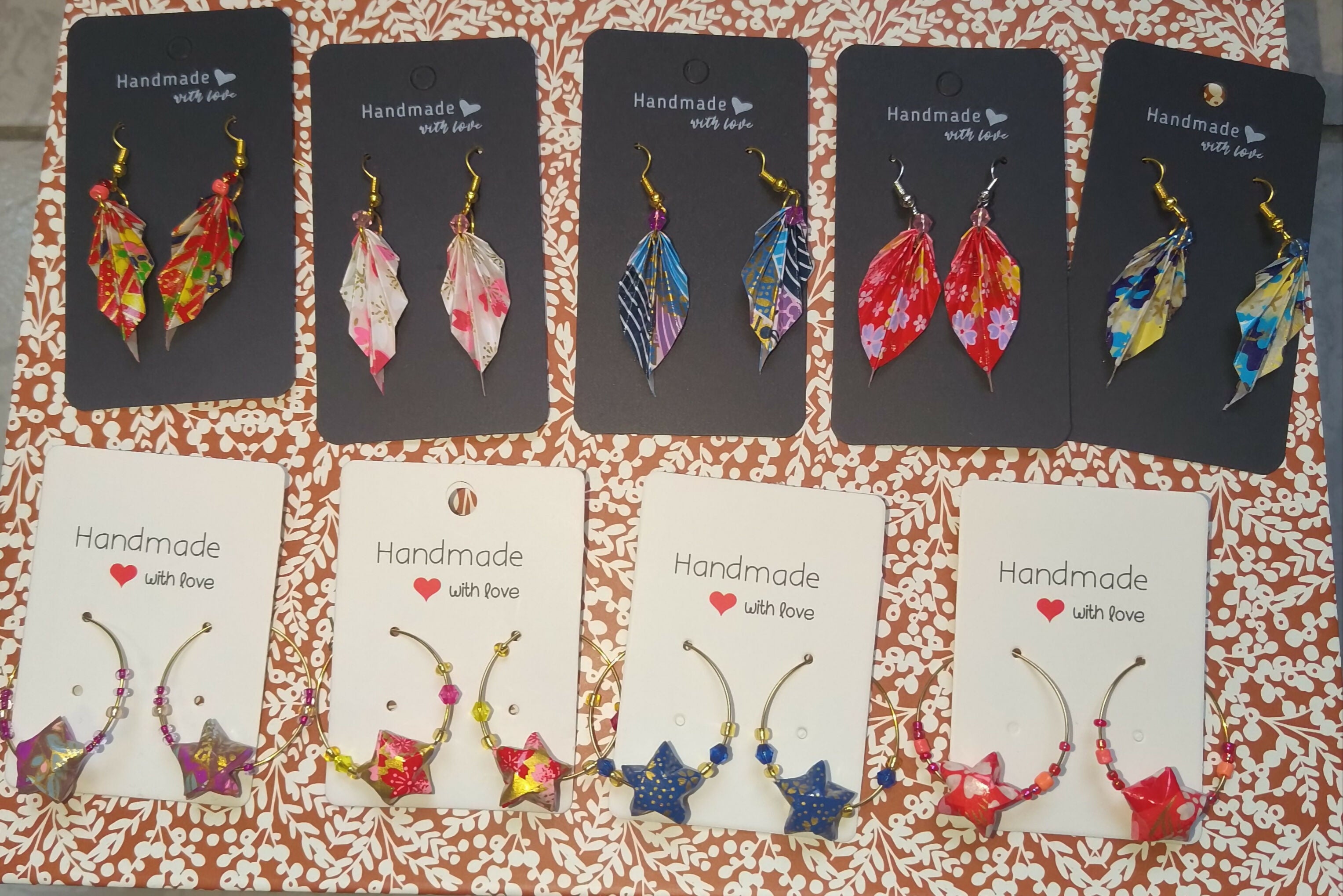 ORI029 Boucles d'oreilles origami