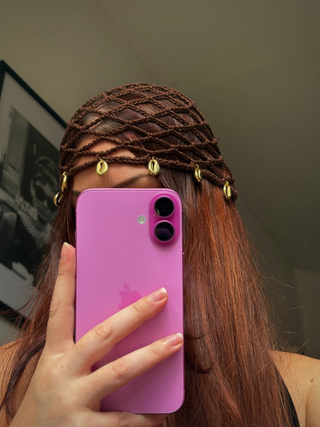 Mesh hat perlé