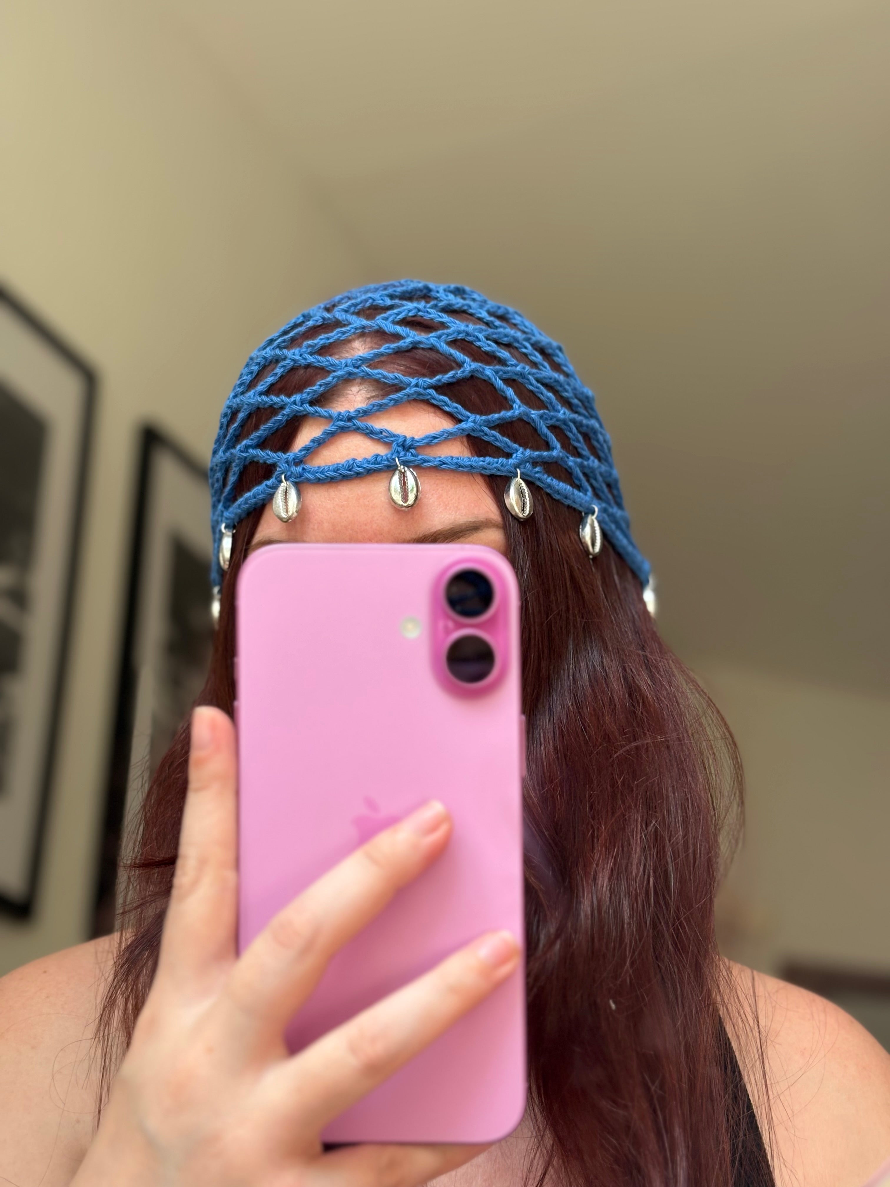 Mesh hat perlé
