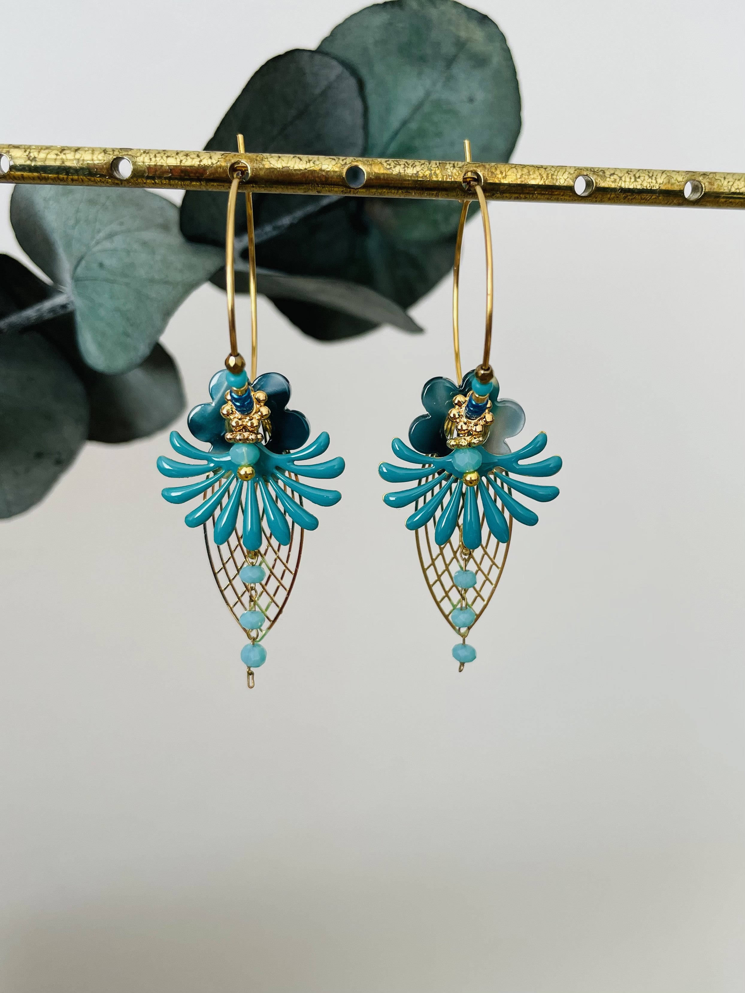 "Owl" Hoop Earrings