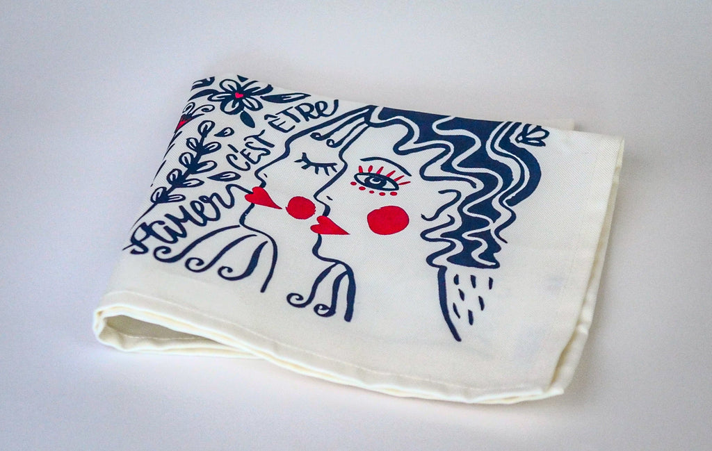Serviette de table "Les Éternels Amoureux" - Collab Jana | La Serviette de Table