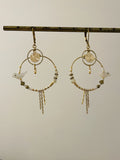 "Mother-of-pearl bird" sleeper earrings