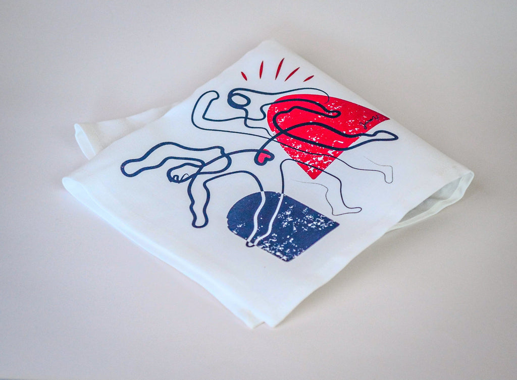 Coffret 2 serviettes "Âmes Sœurs" & "Eternels Amoureux" Collab Jana | La Serviette de Table