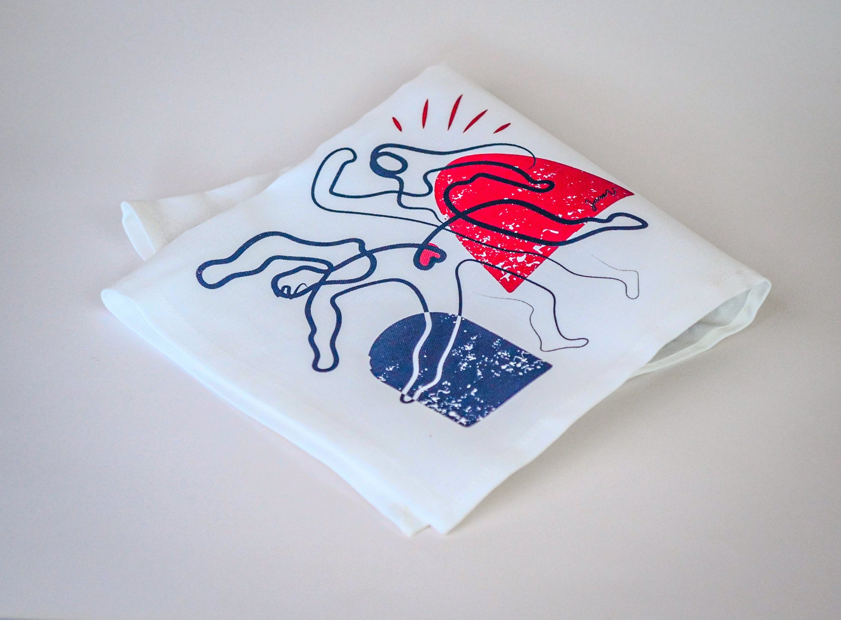 Coffret de 4 serviettes de table - La Serviette de Table - Linge de table -  "Les Âmes Soeurs"œurs"