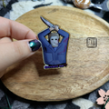 Pin's en bois artisanal Micheal Myers