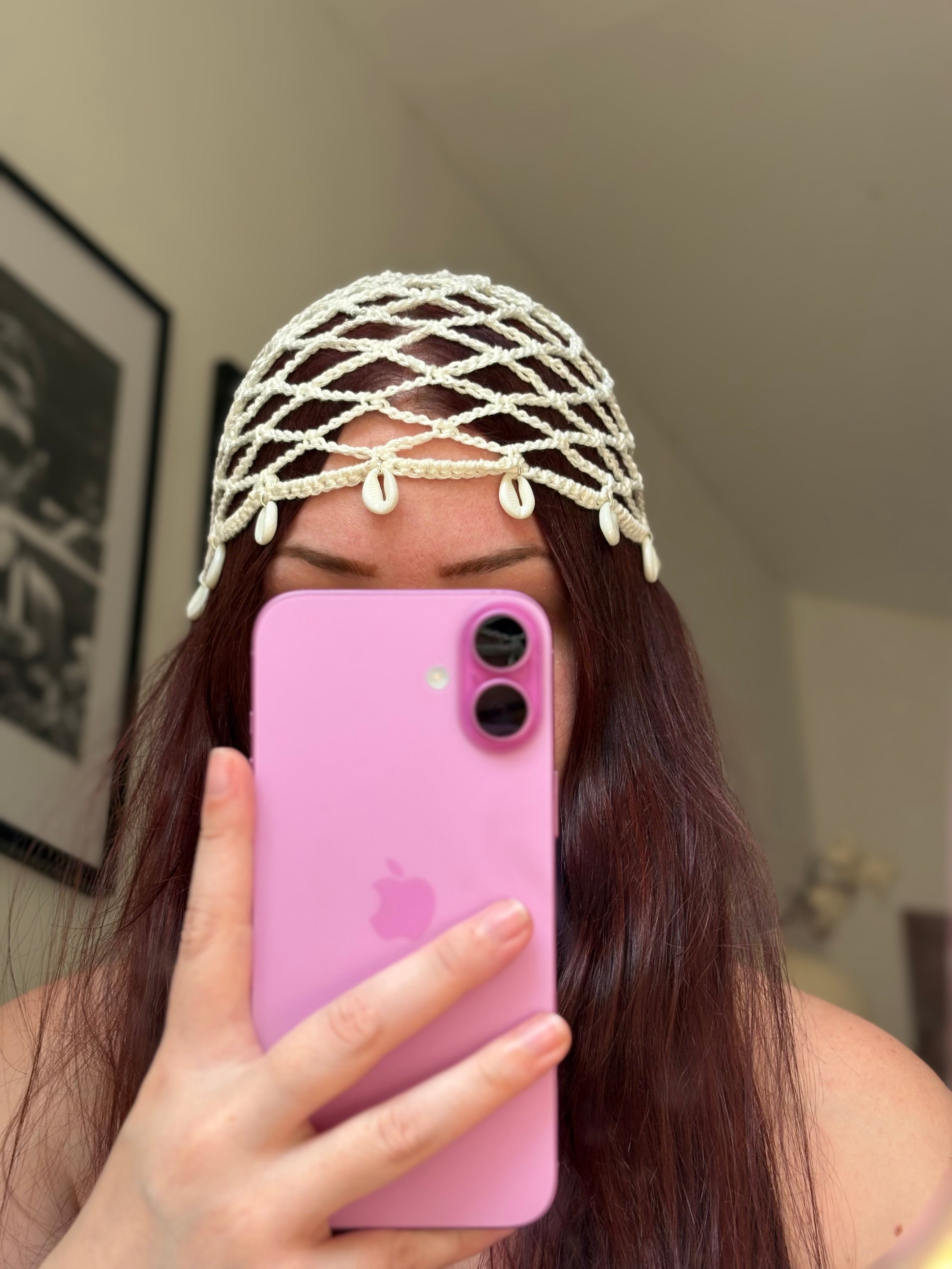 Mesh hat perlé