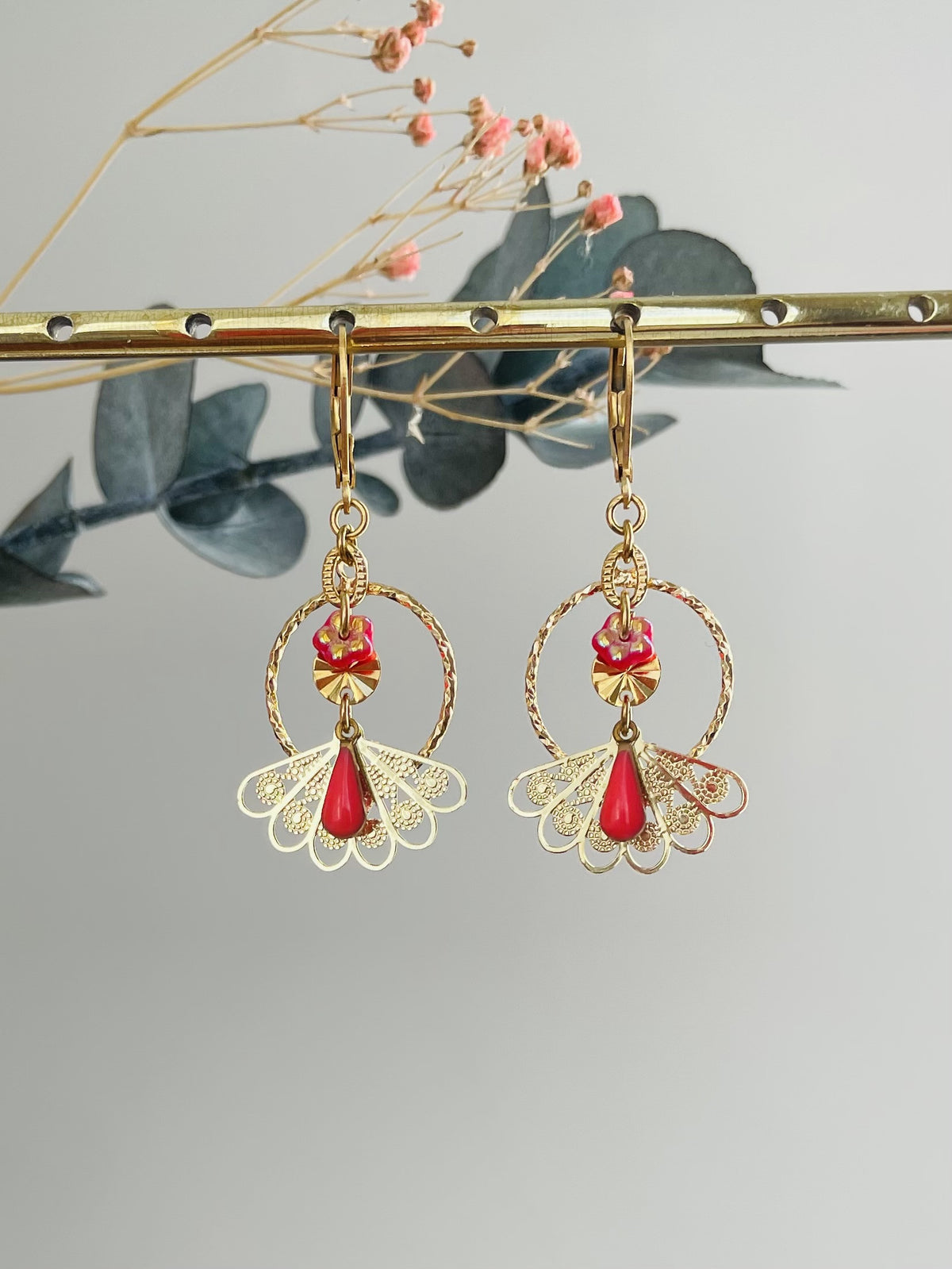 "Bohemian mini-fan" red sleepers