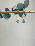 Turquoise "mini leaf" studs