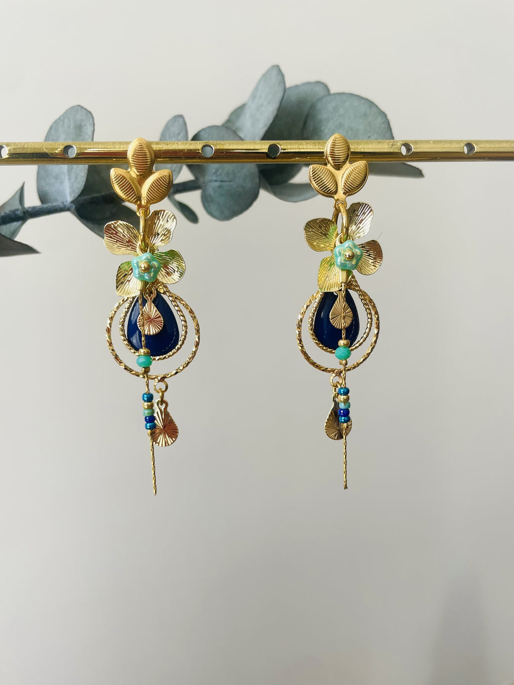 "Anouk" blue stud earrings