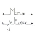 Message simple en fil de fer