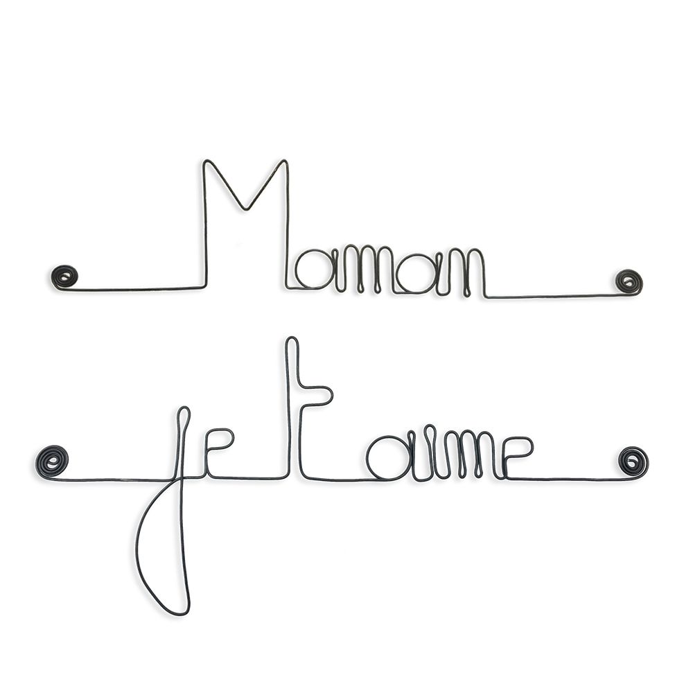 Message simple en fil de fer