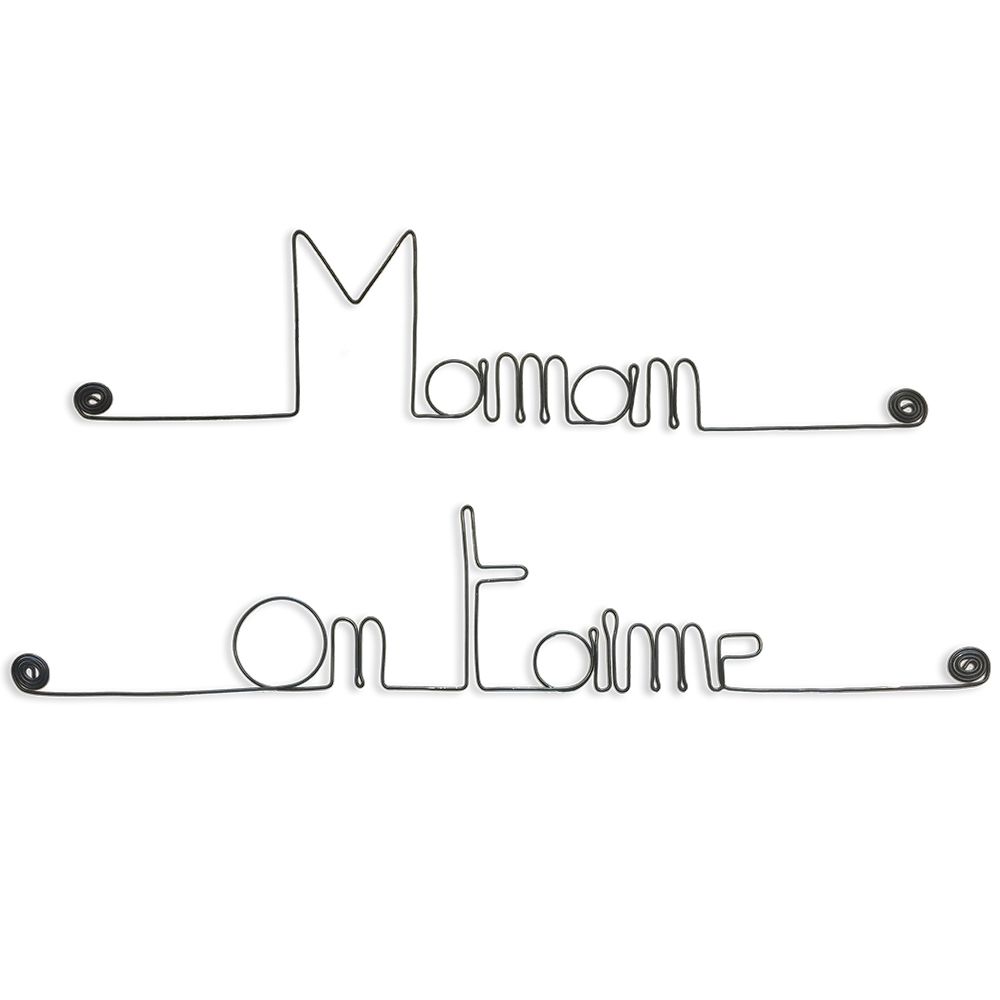 Message simple en fil de fer