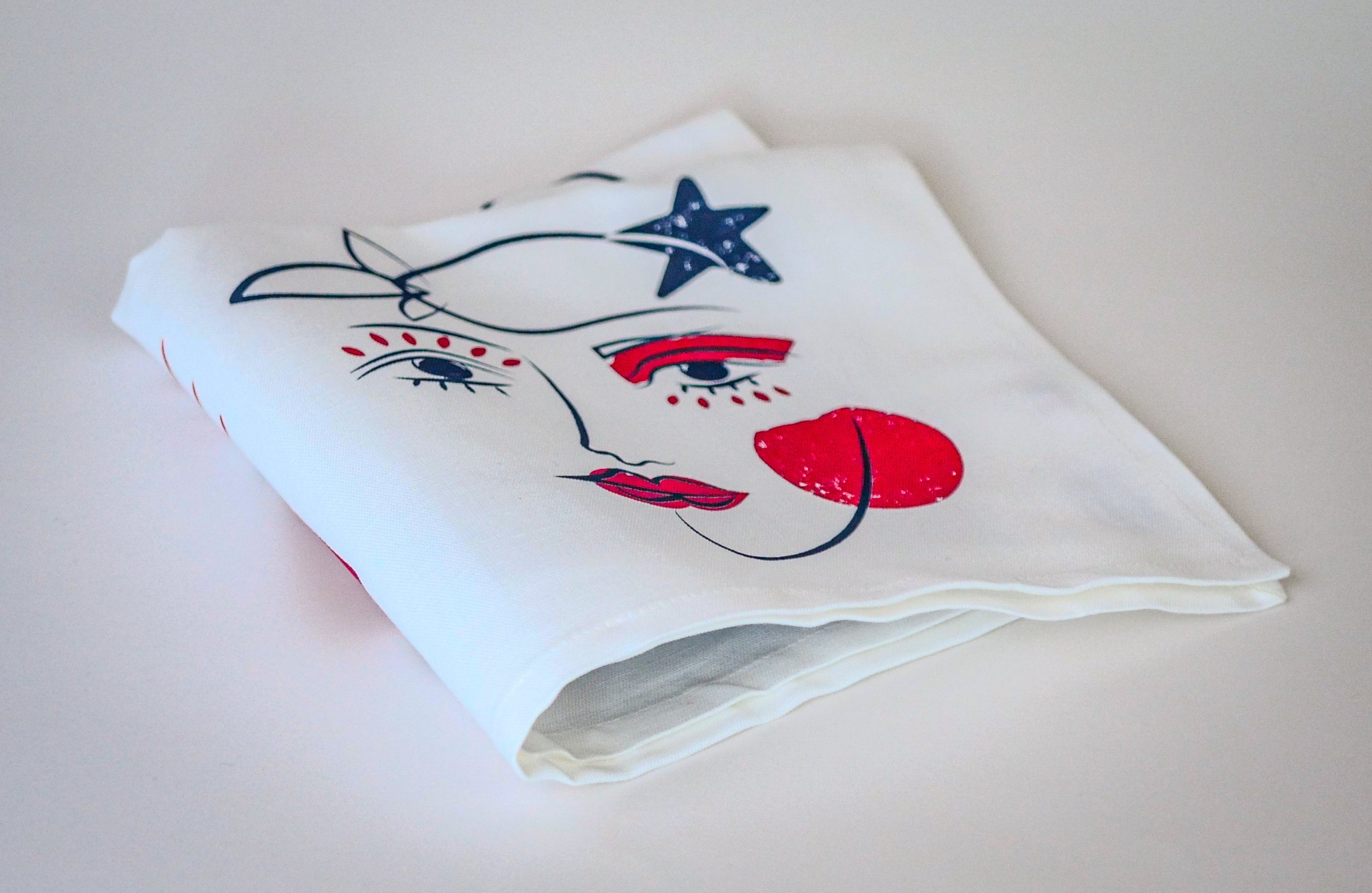 Coffret de 4 serviettes de table - La Serviette de Table - Linge de table -  "Les Âmes Soeurs"œurs"