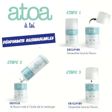 ATOA - RECHARGE Roll on déodorant Aloe Vera - COSMOS ORGANIC