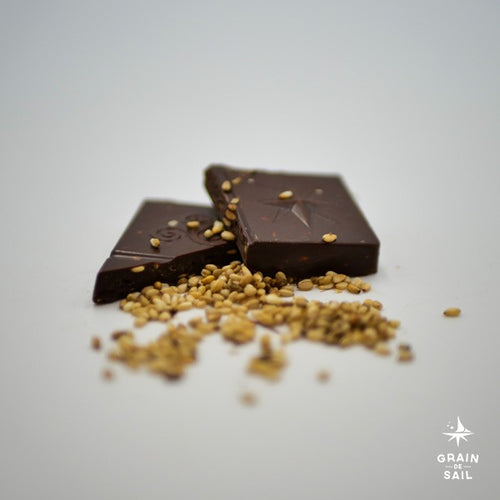 Tablette de chocolat Noir et sésame torréfié - 100G - BIO