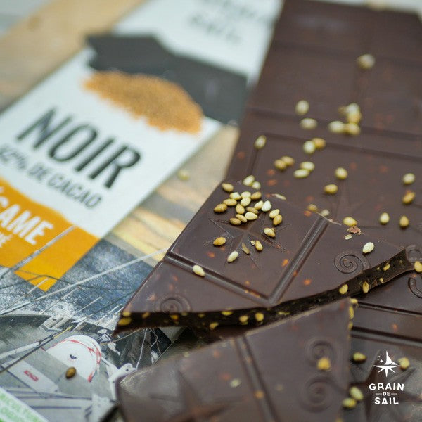 Tablette de chocolat Noir et sésame torréfié - 100G - BIO