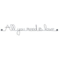 Simple wire message "All you need is love" - to pin up - Wall art
