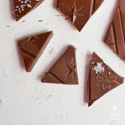 Tablette de chocolat au Lait et fleur de sel - 100G - BIO