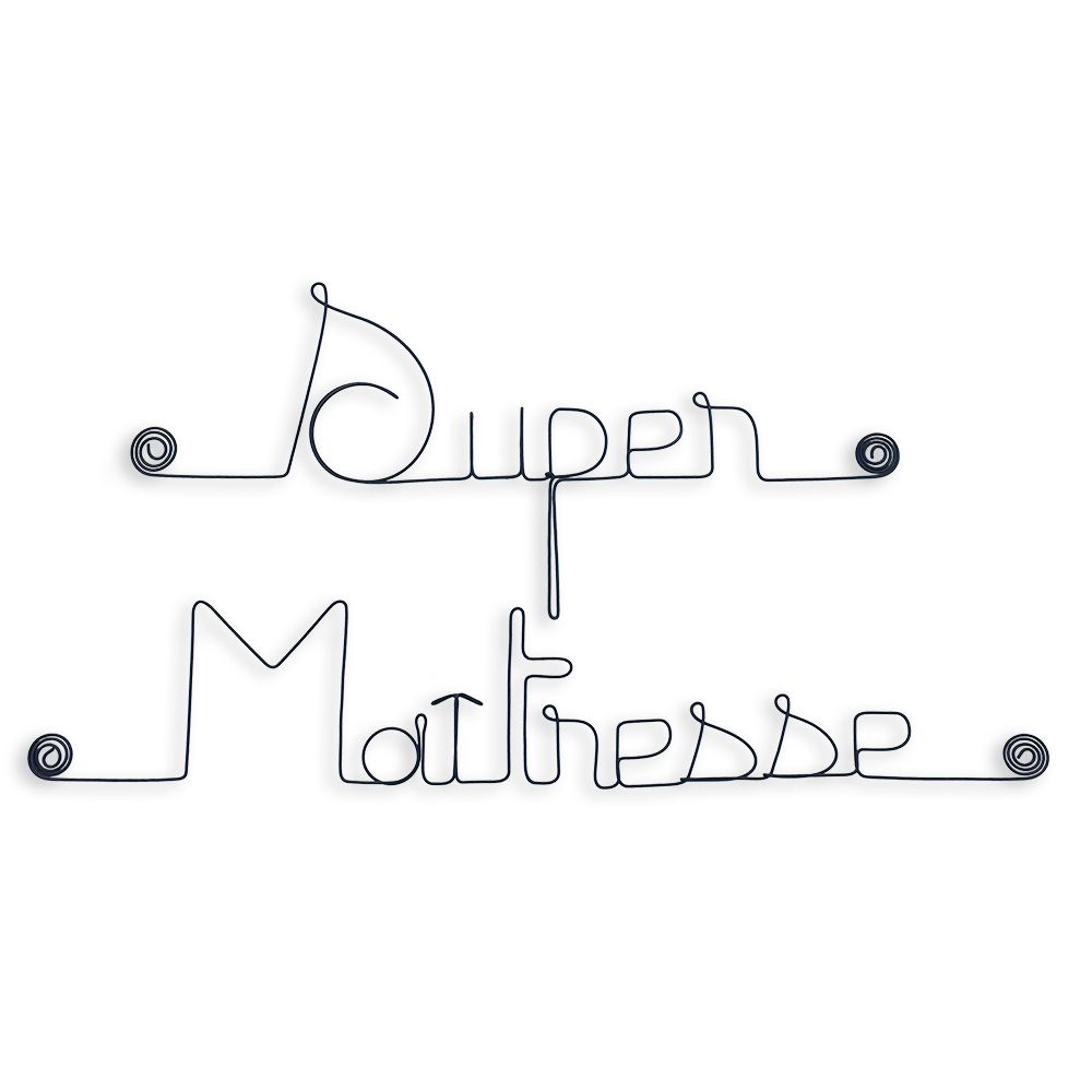 "Super Teacher" Wire Art Message - Pin Up - Wall Jewelry