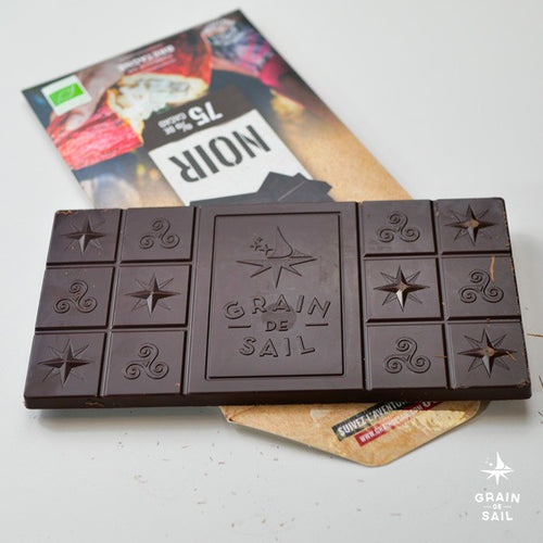 Tablette de chocolat Noir 75% de cacao - 100G - BIO