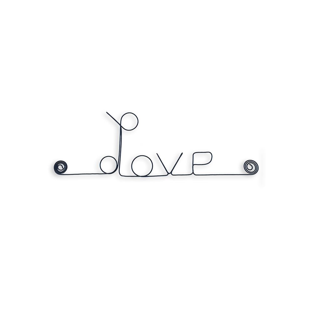 "Love" wire art message - pin up - Wall Jewellery