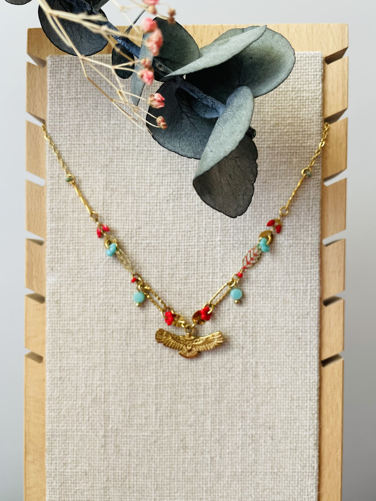 Collier aigle bohème;