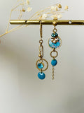 Boucles "Bulles" asymétriques bleus