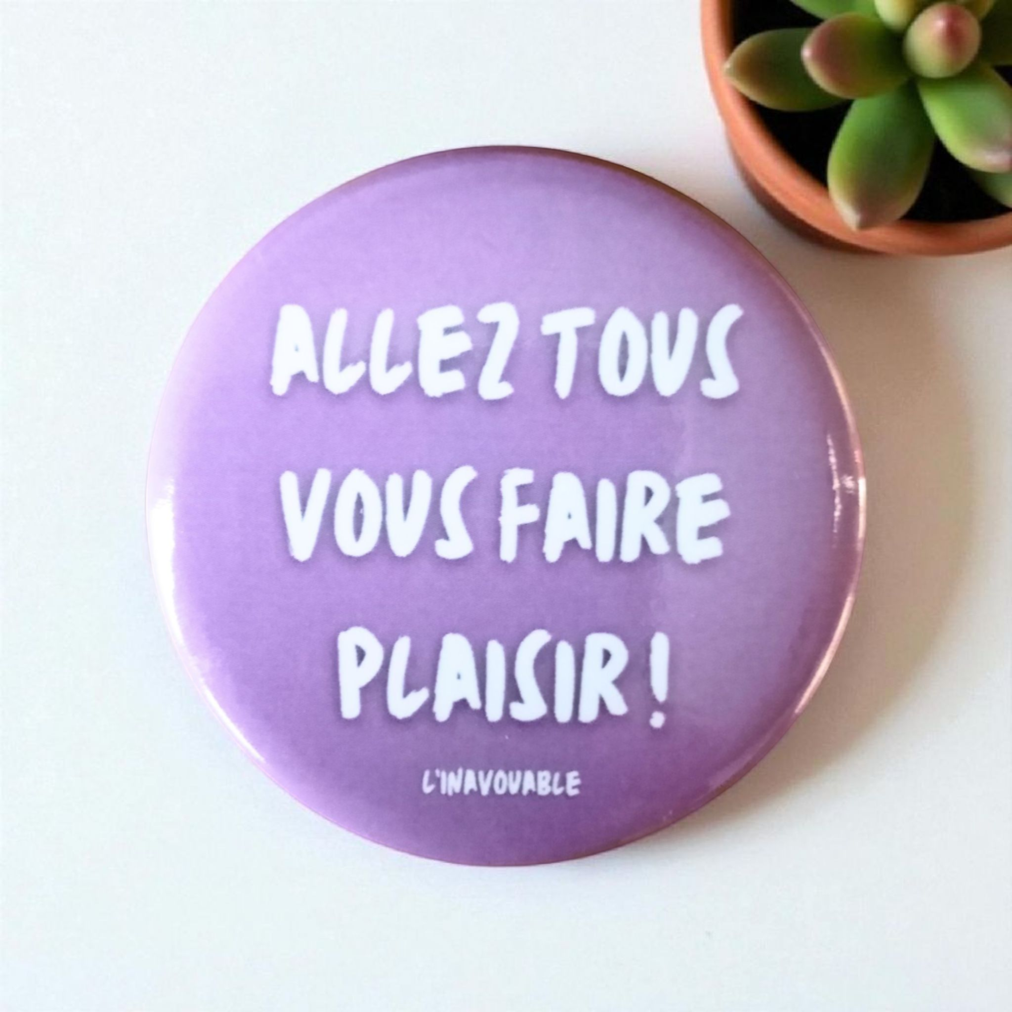 BUTTON "GO PAMPER YOURSELVES!" Purple